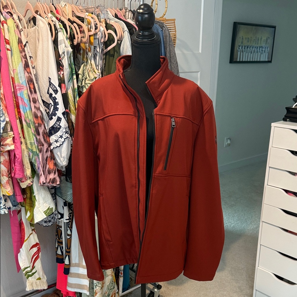 Burnt rust/reddish Calvin Klein jacket in size XXL men’s